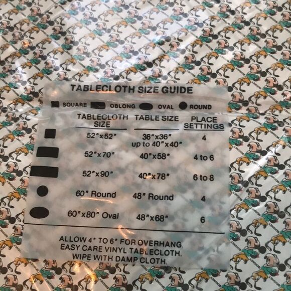 Vintage Mickey Mouse and Pluto plastic tablecloth. - Picture 3 of 3